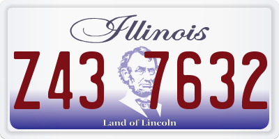 IL license plate Z437632