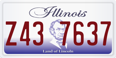 IL license plate Z437637