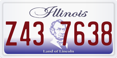 IL license plate Z437638