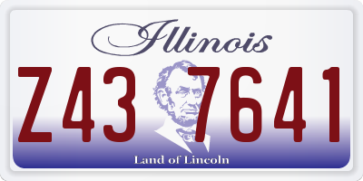 IL license plate Z437641
