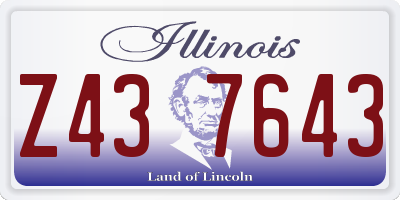 IL license plate Z437643