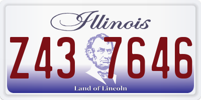 IL license plate Z437646
