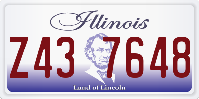 IL license plate Z437648