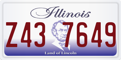 IL license plate Z437649