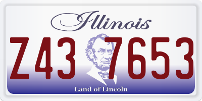IL license plate Z437653