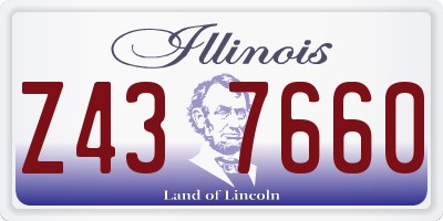 IL license plate Z437660
