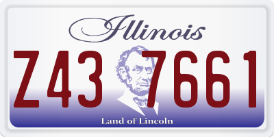 IL license plate Z437661