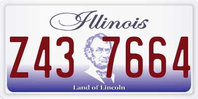 IL license plate Z437664