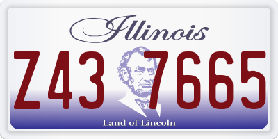IL license plate Z437665