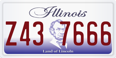 IL license plate Z437666