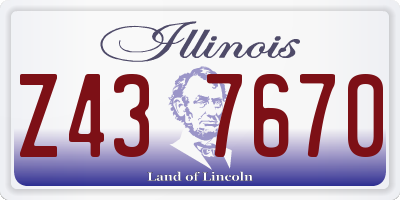IL license plate Z437670