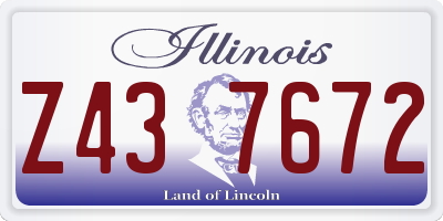 IL license plate Z437672
