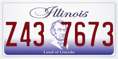 IL license plate Z437673