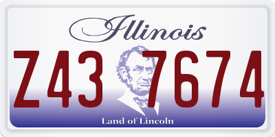 IL license plate Z437674