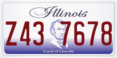 IL license plate Z437678