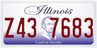 IL license plate Z437683