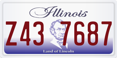 IL license plate Z437687