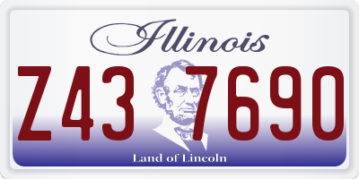 IL license plate Z437690