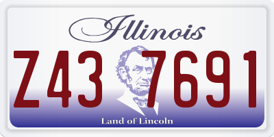 IL license plate Z437691