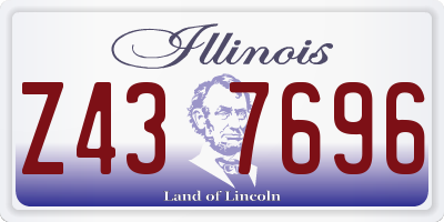 IL license plate Z437696