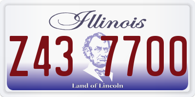 IL license plate Z437700