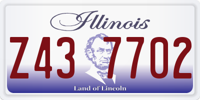IL license plate Z437702