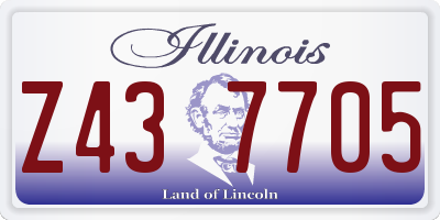 IL license plate Z437705