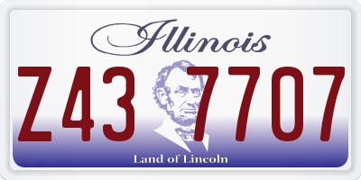 IL license plate Z437707