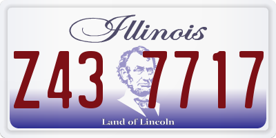 IL license plate Z437717