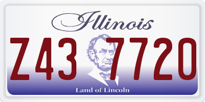 IL license plate Z437720