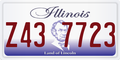 IL license plate Z437723