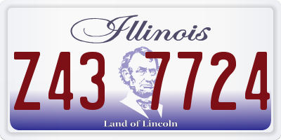 IL license plate Z437724