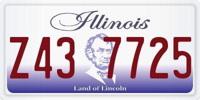 IL license plate Z437725
