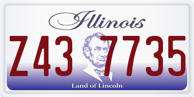 IL license plate Z437735