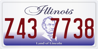 IL license plate Z437738
