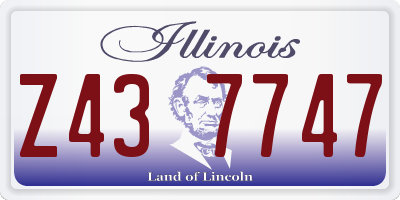 IL license plate Z437747