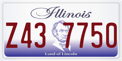 IL license plate Z437750