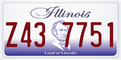 IL license plate Z437751