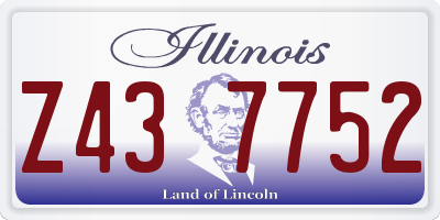IL license plate Z437752