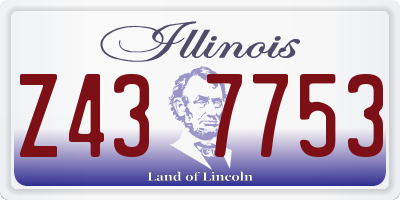 IL license plate Z437753