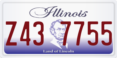 IL license plate Z437755