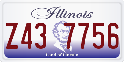 IL license plate Z437756
