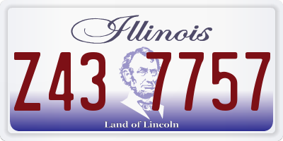 IL license plate Z437757