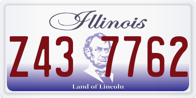 IL license plate Z437762