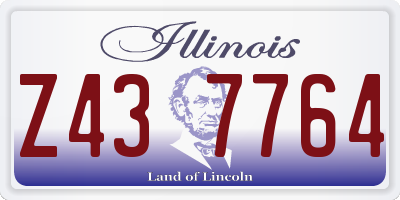 IL license plate Z437764