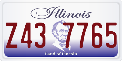IL license plate Z437765
