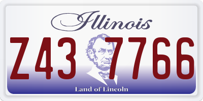 IL license plate Z437766