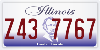 IL license plate Z437767