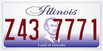 IL license plate Z437771