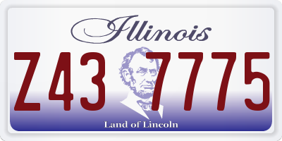 IL license plate Z437775
